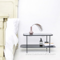 Nordic creative wrought iron double storage table